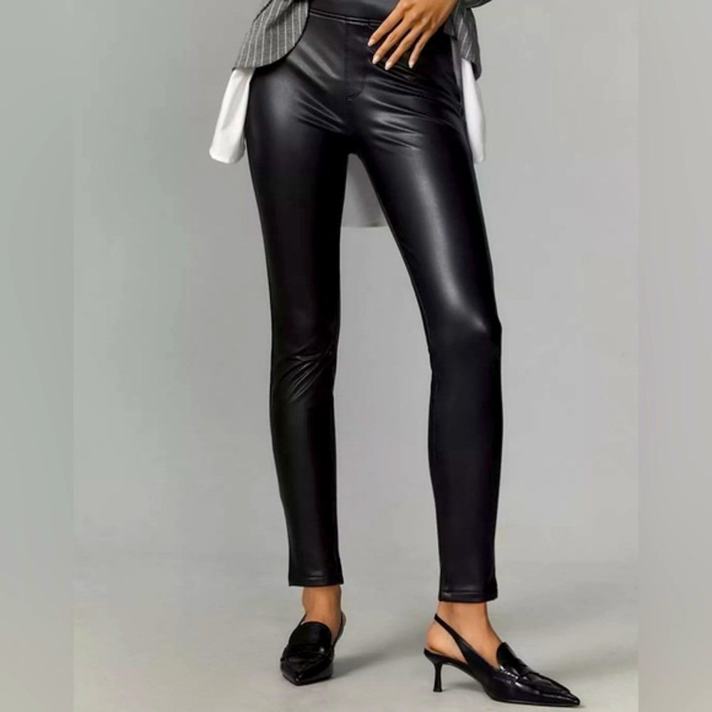 Banana Republic Black Leather Leggings